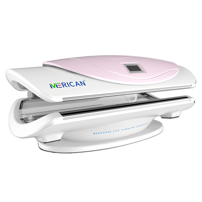 wholesale OEM ODM UV lamp lay down solarium machine sunbed tanning commercial bed