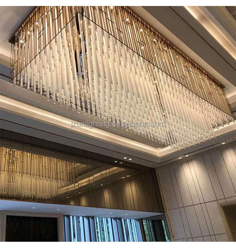 Artistic Glass Modern Square Ceiling Lamp Large Home Decorative Lighting Crystal Chandeliers Remote Decor
