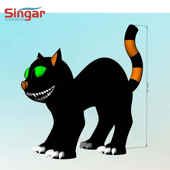 Giant Halloween decorations custom inflatable cat cartoon for outdoor yard decoration