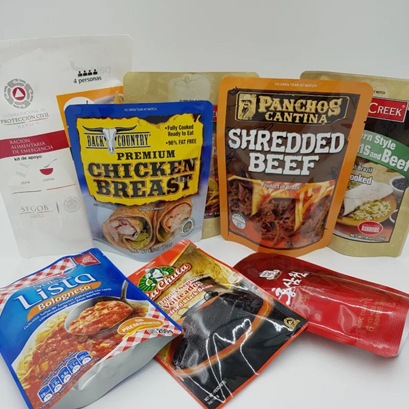Custom Gravure Printing Rapid Heat Penetration Meal Ready to Eat Ration Food Plastic Packaging Bag Steam Cooking Retort Pouch