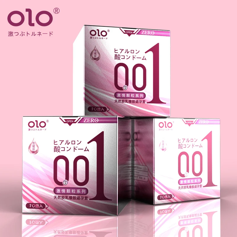 OLO 001 classic special edition gold Natural Latex Ultra Thin Hyaluronic Acid Condoms for men
