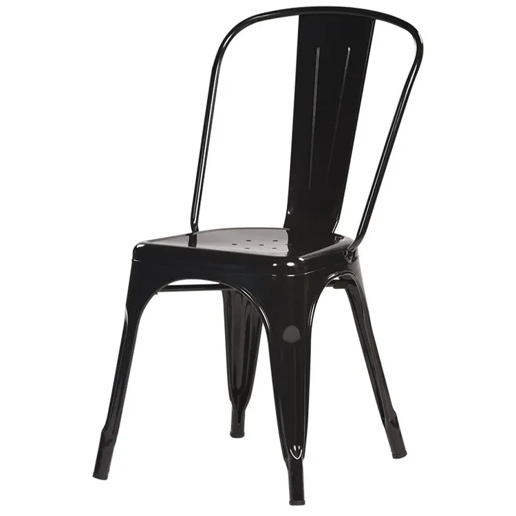 Wholesale Industrial furniture High back Stackable Vintage lee coffee shop metal event chairs Bar chairs for Kitchen
