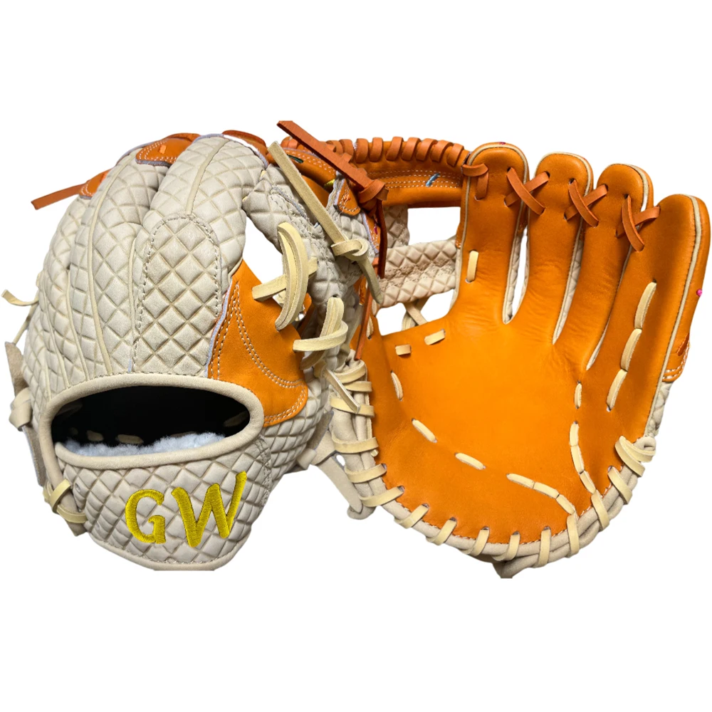 12.5 Inch Orange Icecream Kip Leather Baseball Gloves