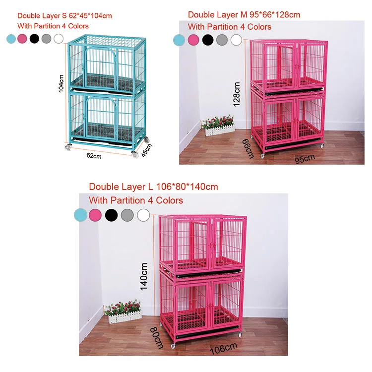 Multi Sizes Large Metal Mesh Pet Cage Carriers Outdoor House Crate Pet Cage Dog Kennels