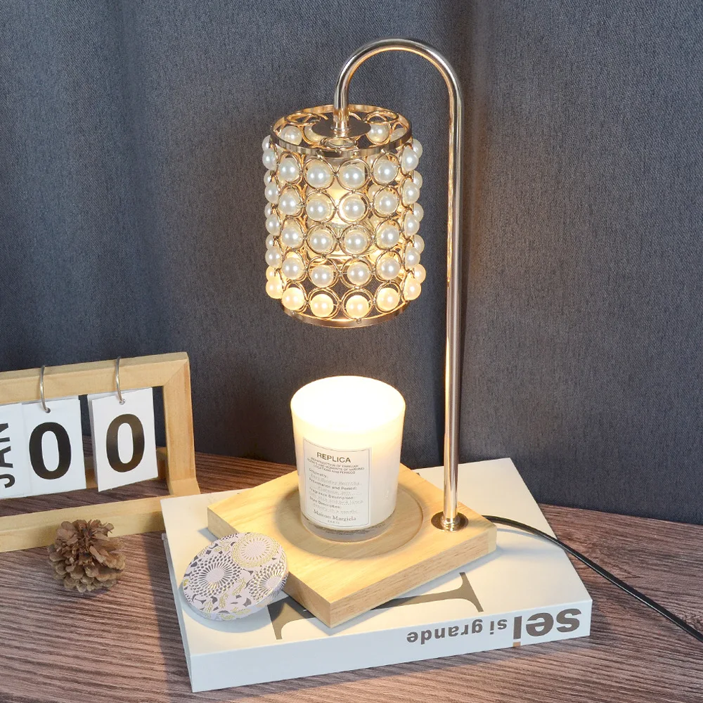 2024 Melting Light Glass Emanate Aroma Aromatherapy Burner Table Lamps Candle Warmer Lamp With Timer