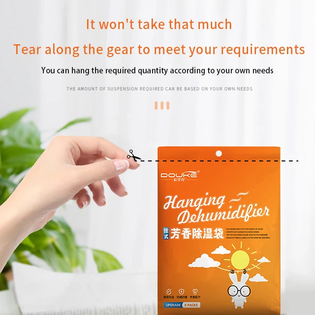 China Factory Home Use Pet Paper Hanging Moisture Absorber Dehumidification Bag For Wardrobe