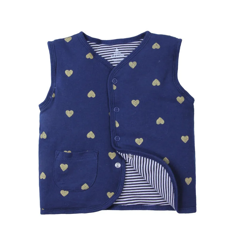 
Children Vest Outerwear Boy And Girl Winter Warm Down Coat Plus Thick Sleeveless Baby Winter Clothes 