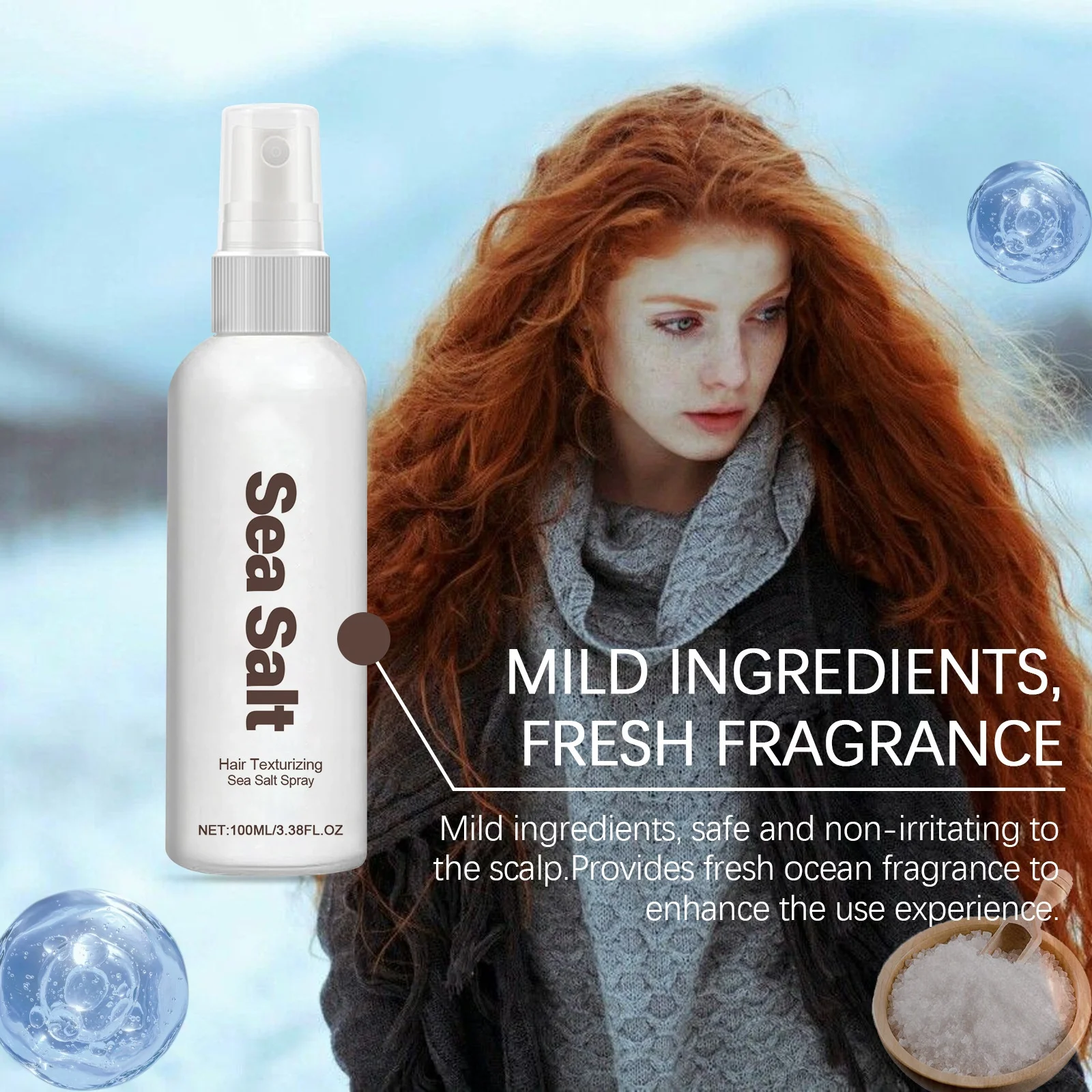 Sea Salt Spray New Sea Hair Thickening Texturizing Volumizing Beach Waves 2024 Organic Natural Liquid Men Adults