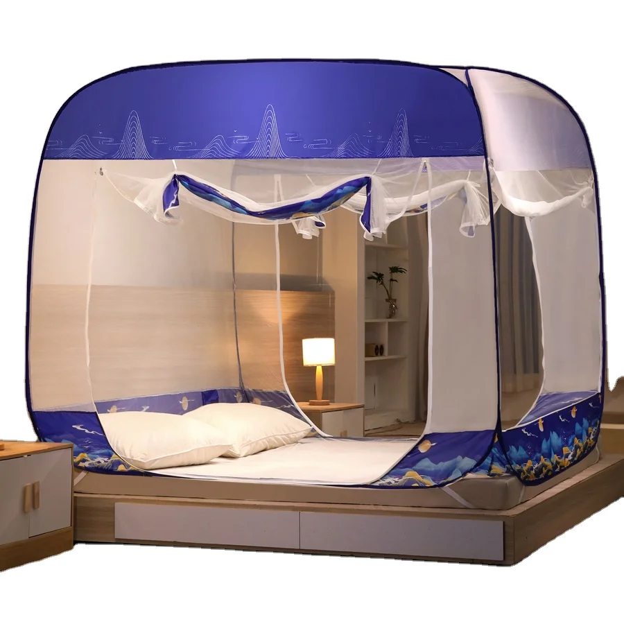 Free-installation Foldable mosquito net Pop-up tent mosquito net rectangular square
