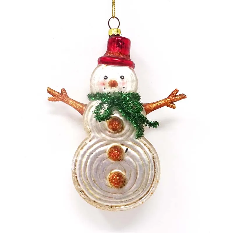 Wholesale christmas ornaments for xmas tree decorations cute wood snowman ornament