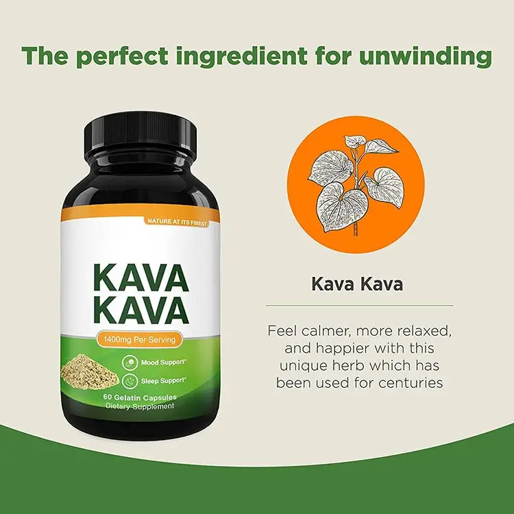 Best SupplementBrain Support Stress Relaxation Sleep Support and Brain Fog - Brain Health Supplement Kava Extract Capsule