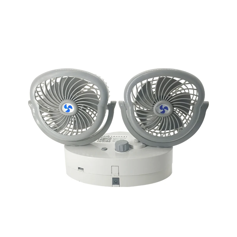 Умный автомобильный вентилятор с двойной головкой и поворотной USB-интерфейсом 24 В/12 В регулируемая скорость экономия топлива