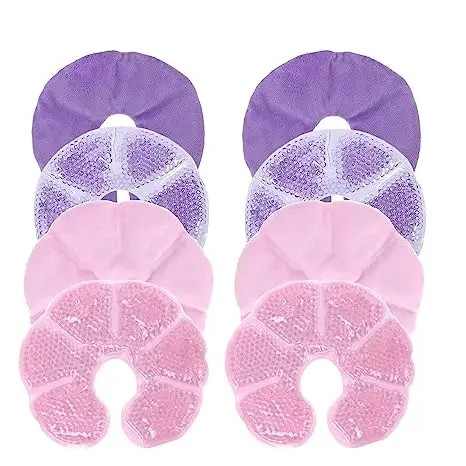 High Quality Breast Therapy Packs with Soft Covers, Hot and Cold Breast Pads, Breastfeeding Essentials for Moms, 2 Pack