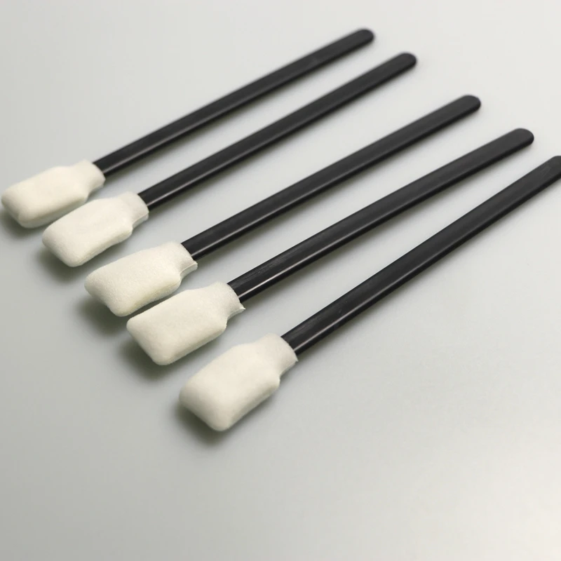 TX707 Lint Free Black Handle Printer Cleaning Foam Tip Swab Cleanroom