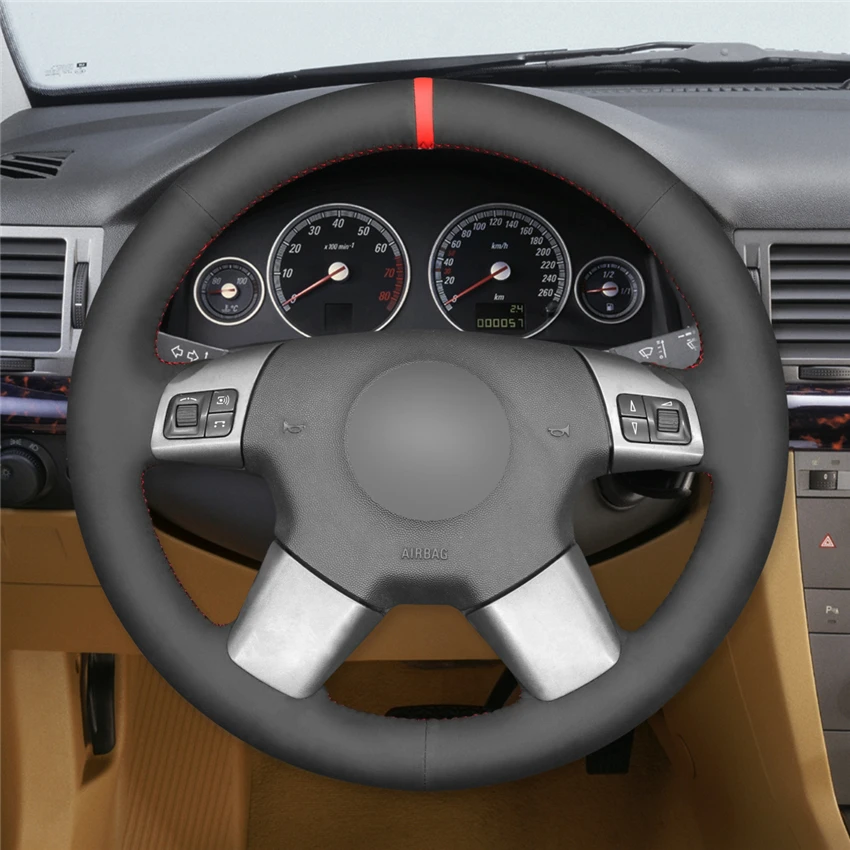 MEWANT New Fashion Car Interior Accessories For Opel Vectra C 2002-2005 Signum 2003-2005 Suede Steering Wheel Cover Anti Skid
