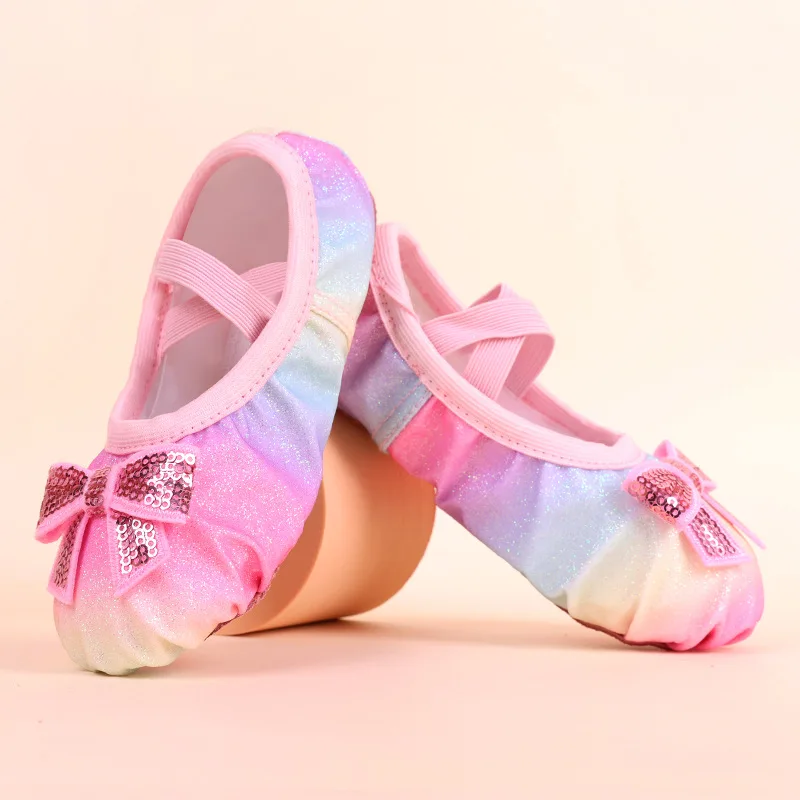 Custom Kids Ballet dance shoes soft sole girls leotards gymnastics Dancing Training dance shoes for girls costume