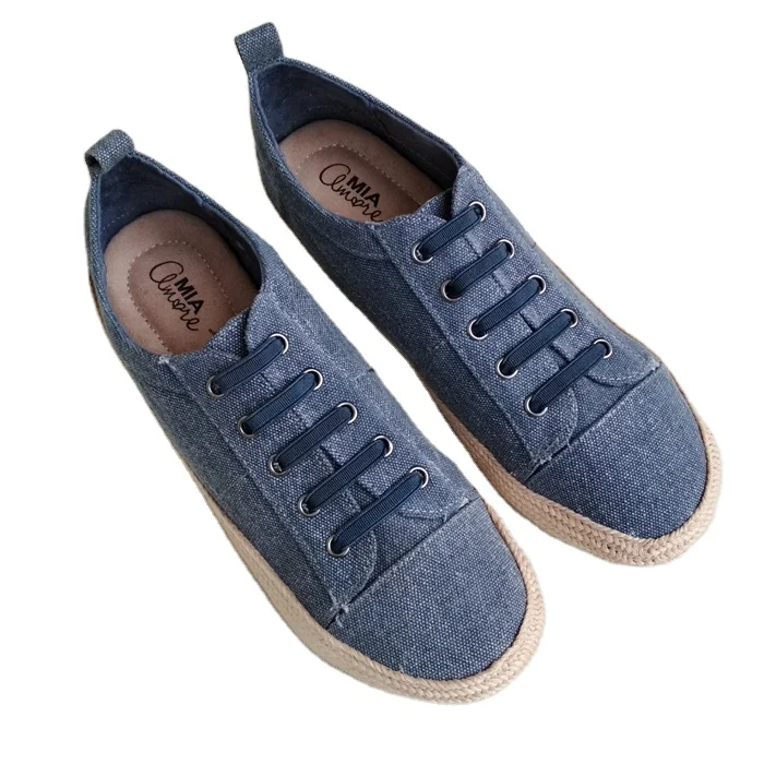 Лидер продаж; Повседневные женские эспадрильи на плоской подошве со шнуровкой и джутовой подошвой