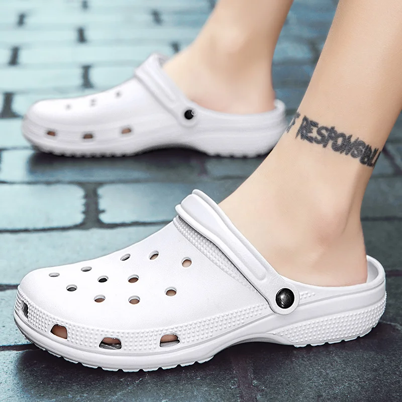 HN0640 дизайнерские сандалии-сабо для сада; Разноцветные детские белые сабо; Сандалии