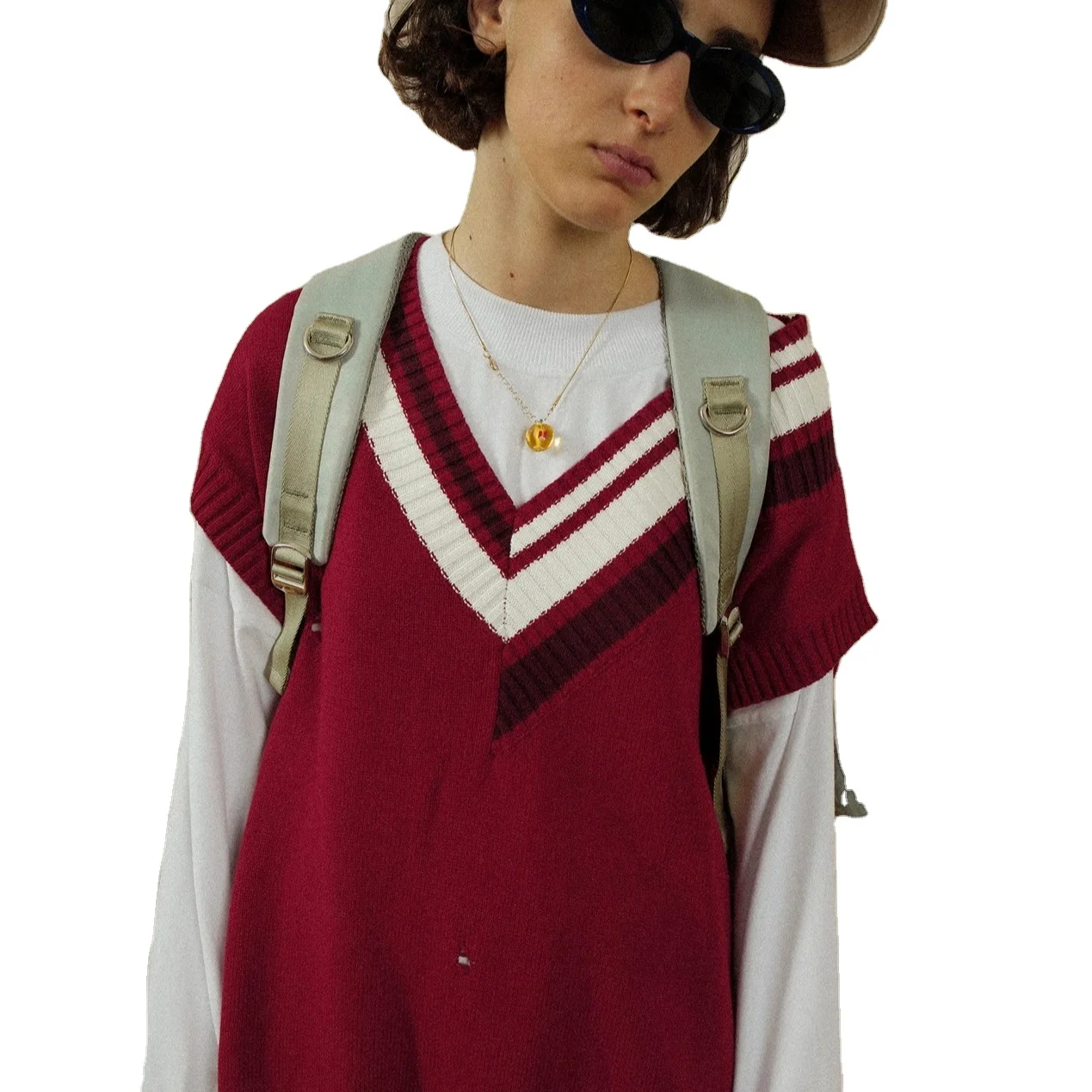 
Hot Selling unsex V Neck Sleeveless Autumn Winter Jumper Knitted Pullover Loose Tops men Winter Vest Sweater Hot sale 