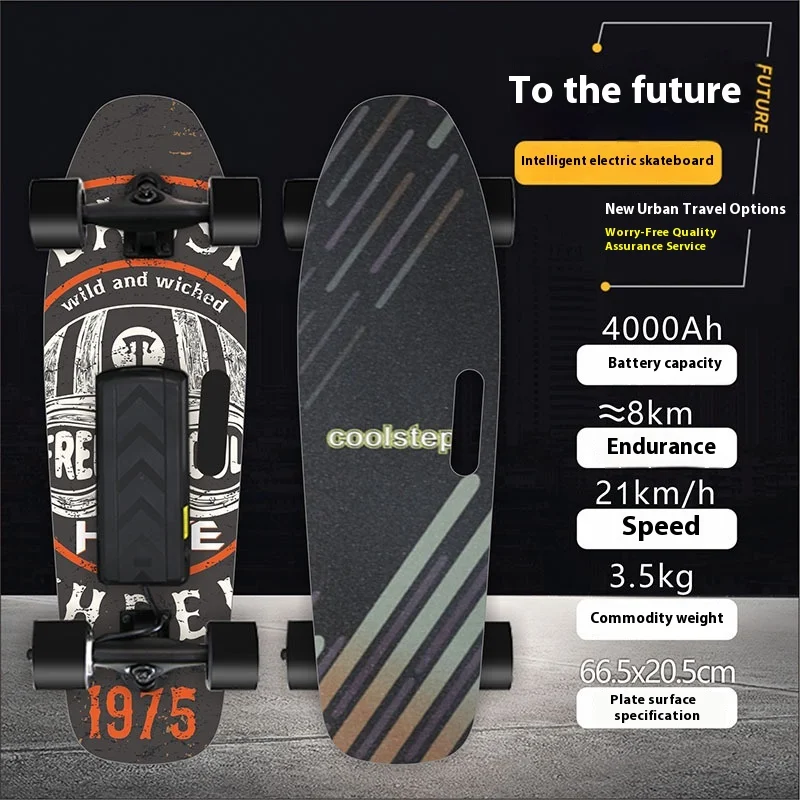 Unisex Electric Longboard Skateboard Bluetooth Connectivity Disc Brake Road Kit Smart Four-Wheel Electric Scooter with Battery