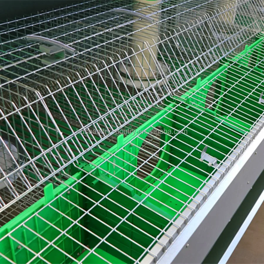 Rabbit Cage of 2 layers with rabbit slat floor feeder
