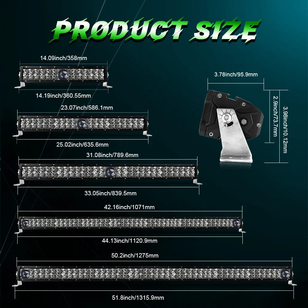 Offroad Super bright 2000m Spot Led Driving Lights Dual Row 4x4 off road Car Laser Led Light Bar