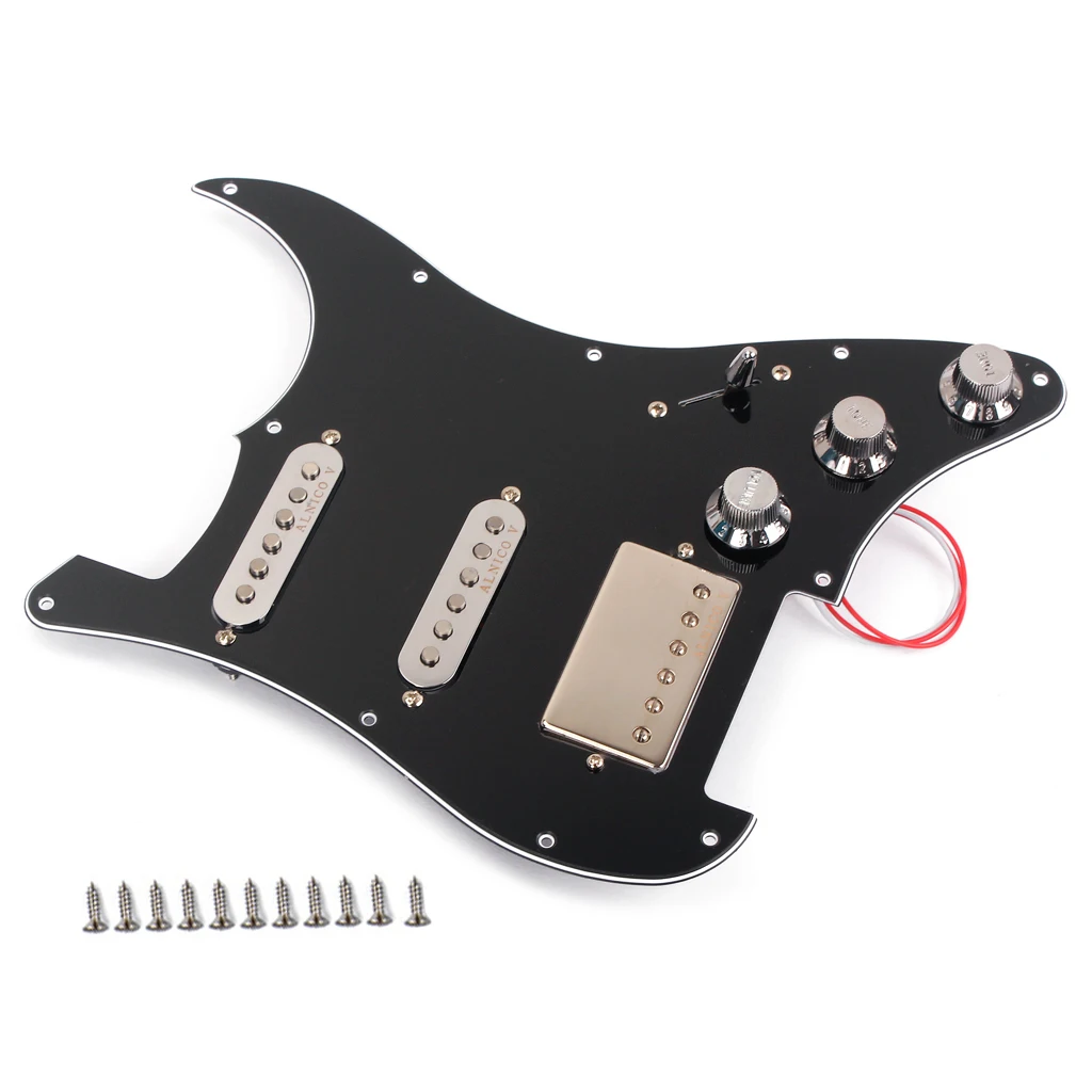 Prewired Strat Pickguard with SSH Pickup Set High Output Alnico V for ST Electric Guitar