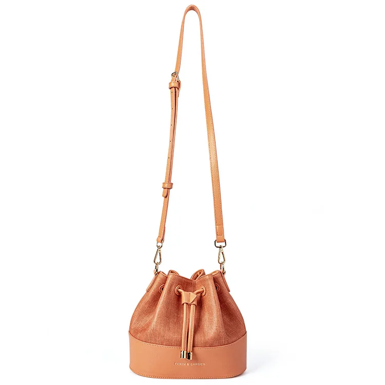 Designer Womens Bucket Bags PU Leather Drawstring Bucket Purses Unique Women Crossbody Bags Shoulder Bags