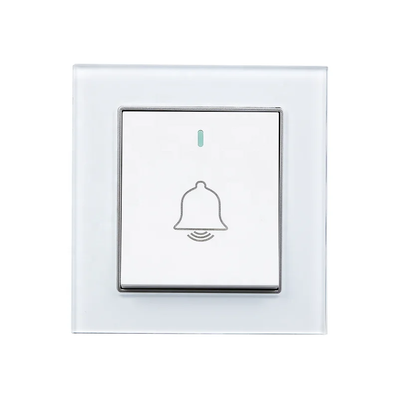 High-end beautiful retail and wholesale glass PC music jingle doorbell household doorbell