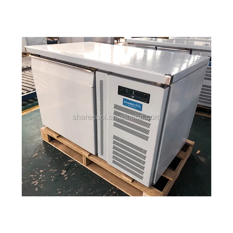 Two Doors Fan Cooling Commercial Kitchen Stainless Steel Workbench Refrigerator