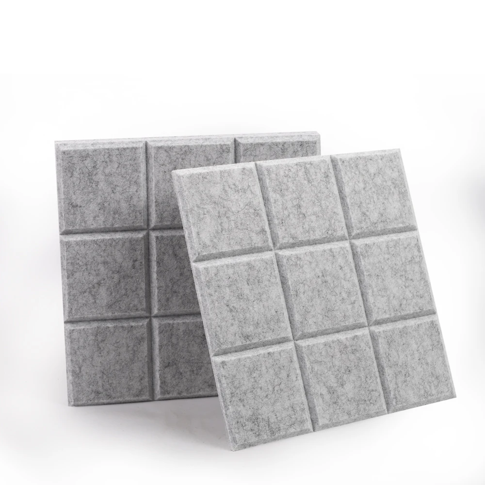 New Arriving High Density 100% Fiber Acoustic Panel Sound Isolation PET Panel For Club