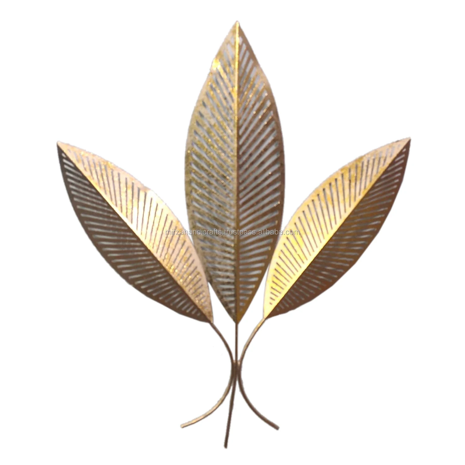 Hand Painted Metal Leaves Wall Decor Home Decoration