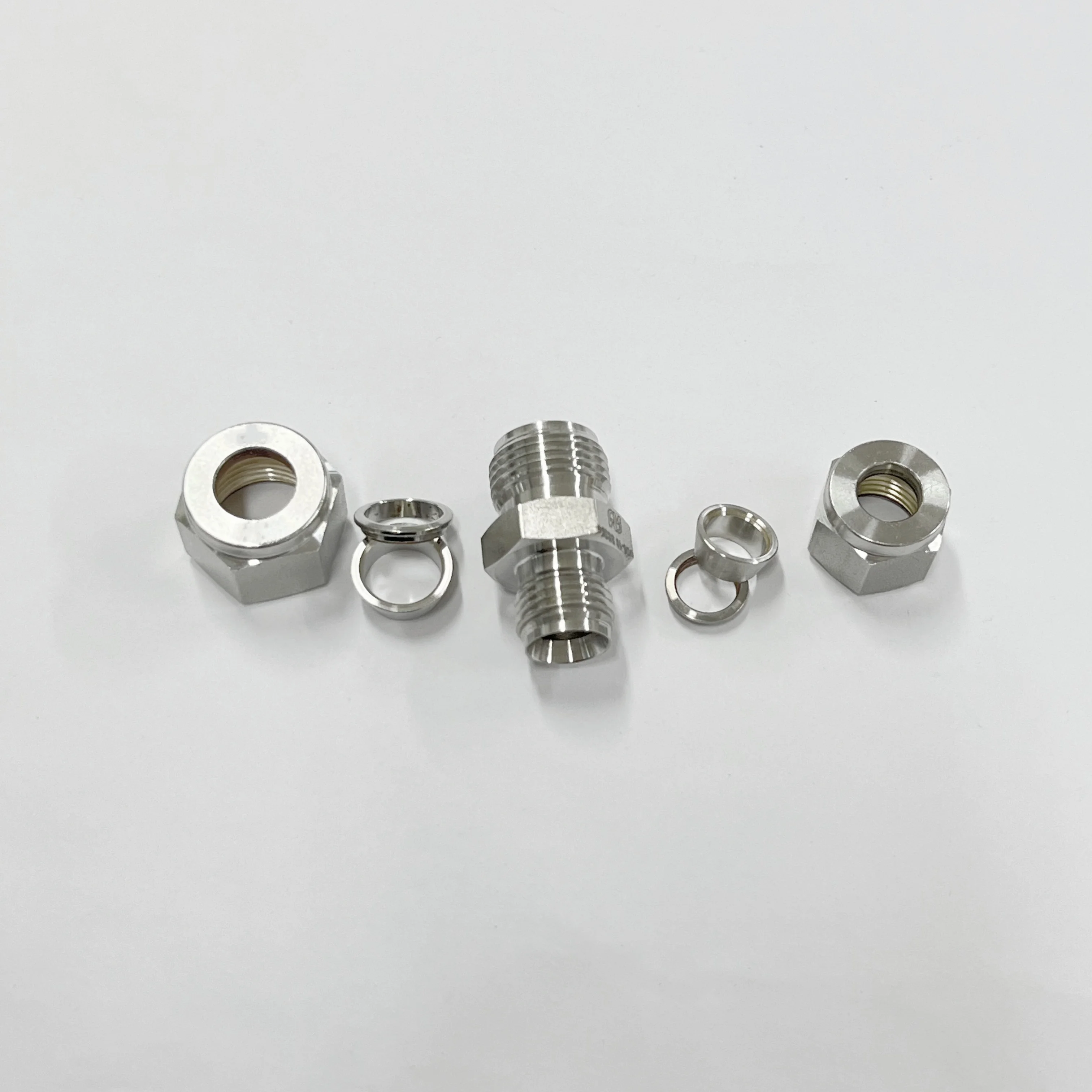 WAKAMASTU High-Pressure Compression Union Adapter Stainless Steel 304/316 Hex Nipple Reducer Instrument Tube Fitting