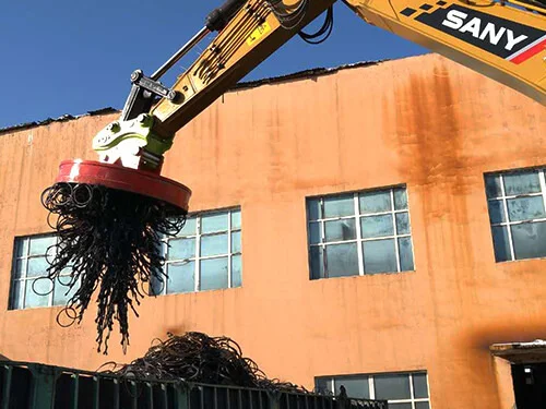 Industrial universal 1 ton 2000kg circular lifting electromagnet iron metal scrap lift magnet for excavator
