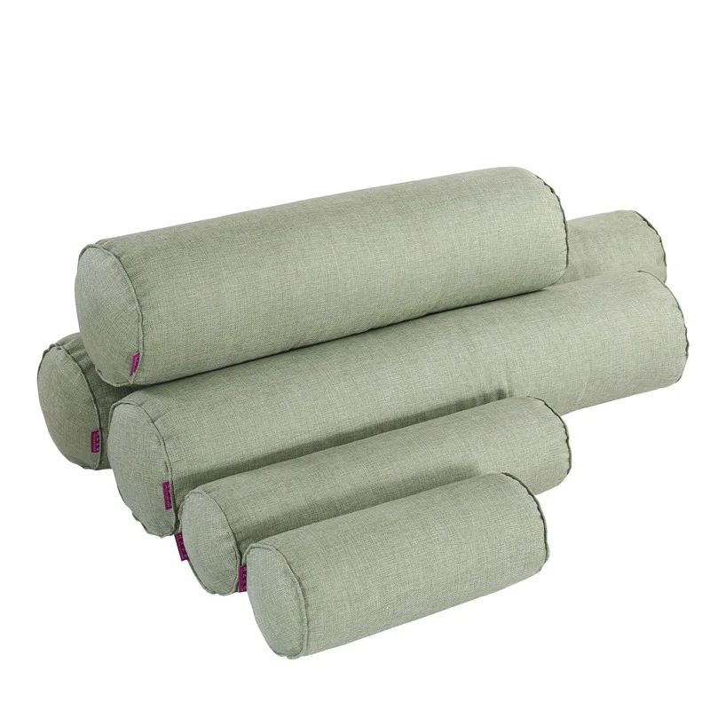 2023 Hot Sale Round Cervical Roll Cylinder Bolster Pillow Goose Duck Down Massage Bolster Pillow for Yoga Sleeping 150cm