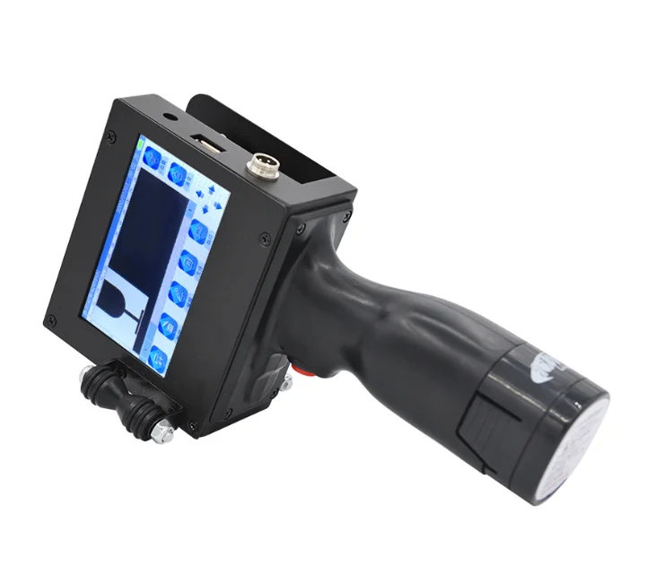 Quick Dry 12.7mm Batch Code Logo Handheld Inkjet Printer Machine For Pipes Cable Wires