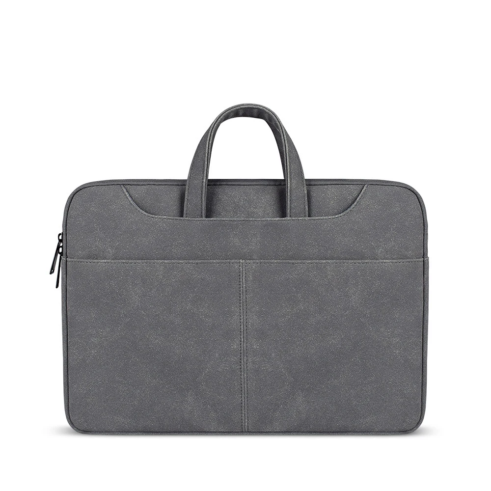 custom size 13 Inch 14Inch 15Inch Laptop Bag Shockproof Foam Water-Resistant PU Leather Business Laptop Bag
