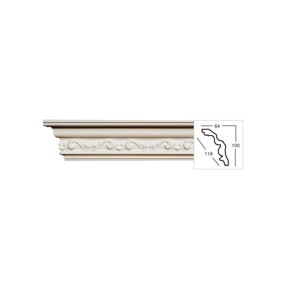 Easy Install Plain Wall Moulding High Density PU Foam Decoration Moulding PU Moulding