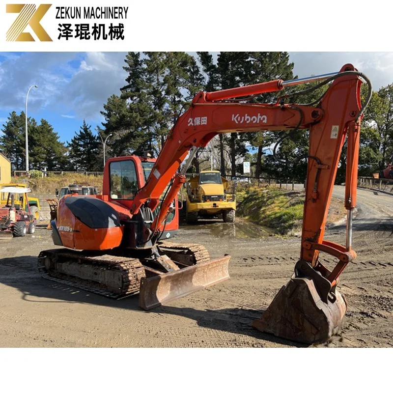 Used Japanese Mini Excavator 8 Ton Used Kubota 185 Excavator Machine KX185 KX185-3