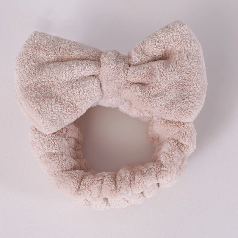 
Coral velvet microfiber hair band wrap spa towel headband for women bath 