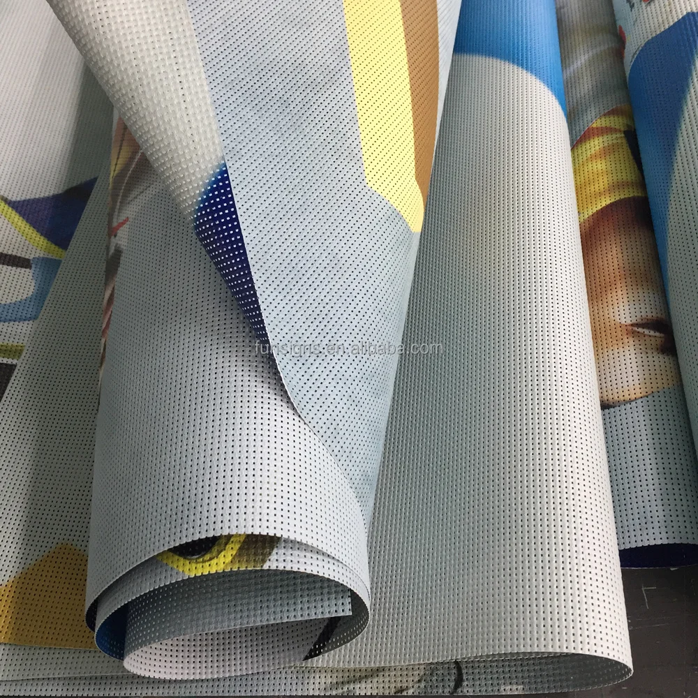Brand Store Promotion Hanging Banner Mesh, Single Sided or Double Sided PVC Mesh Banner