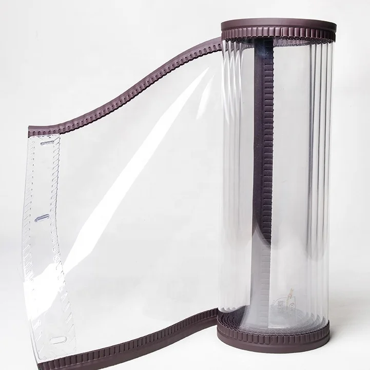 Factory Outlet Vinyl Clear PVC Slat transparent magnetic Curtain Plastic Strip Roll