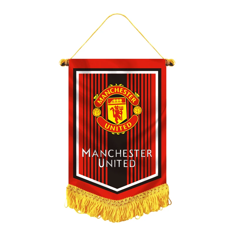 Double-sided Satin Tassel Sports Games Decorative Outdoor Football Fans Club Exchange Flag