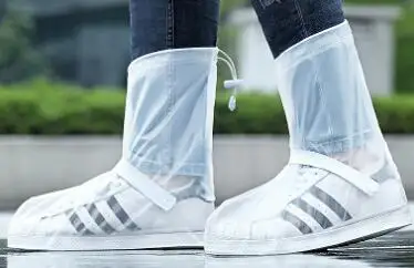 silicone rain shoe covers Wholesale of rain shoe covers PVC outdoor tourism high tube and waterproof  anti slip shoe covers