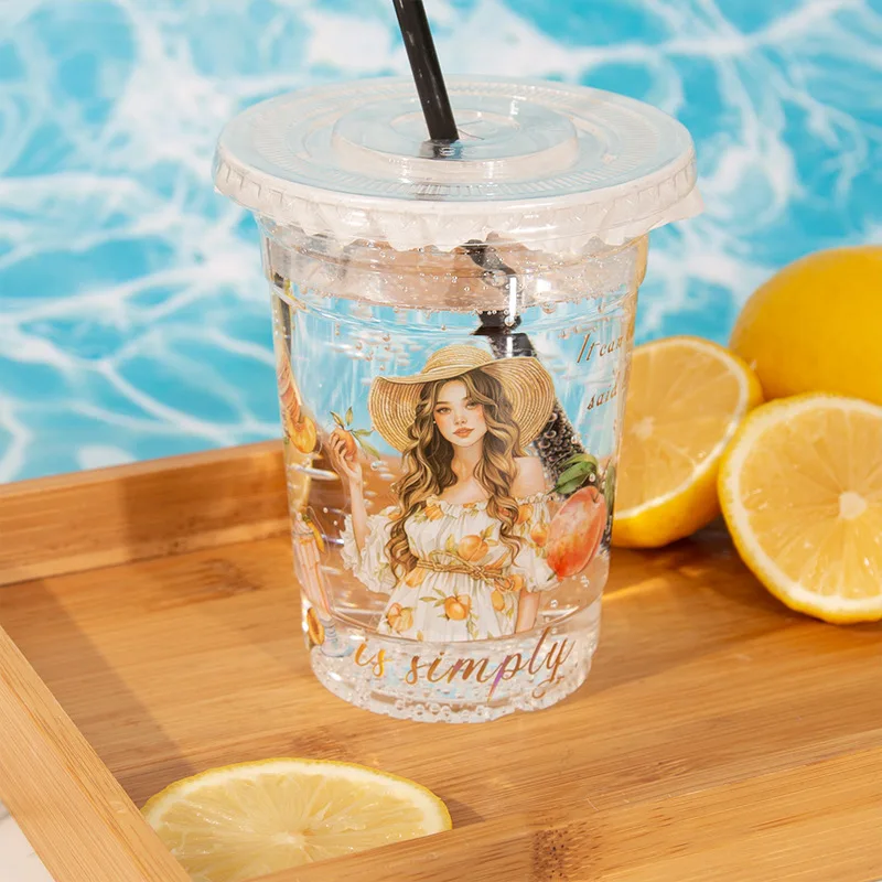 Stickers Fruit Girl Summer Series Junk Journal Decoration Stickers Pack for Diary Scrap Book Mr. Paper 20 Pcs / Set