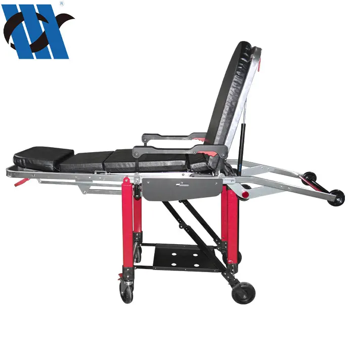 BDTT202B Hot Sale Hospital Used Emergency Trolley Patient Transport Backrest Height Adjustable Bed to Ambulance Stretcher Chair