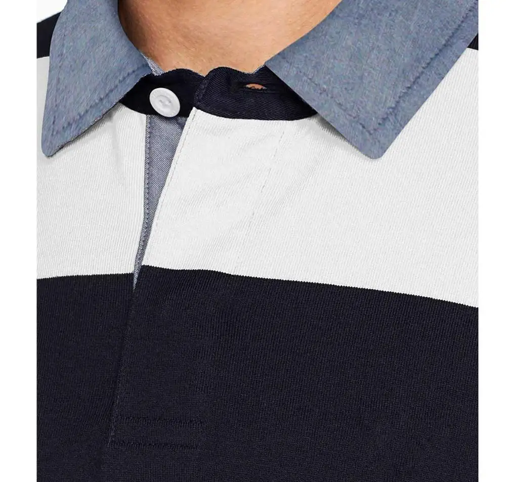 2020 high quality polo neck black color sports rugby for men jersey long sleeves polo rugby jersey t shirt