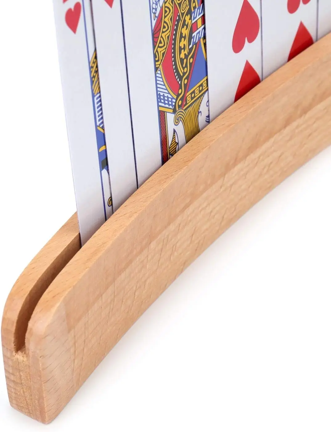 SLT New Wooden Playing Card Holder Set Beech Wood Card Stand