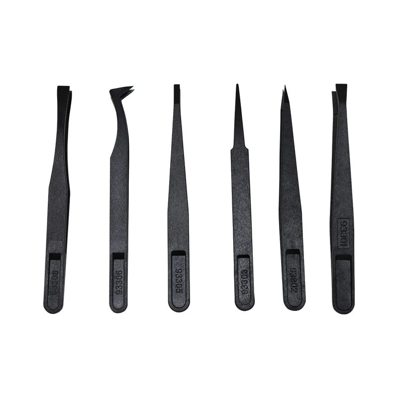 Пластиковый промышленный Пинцет ESD, антистатический пластиковый проводящий пинцет