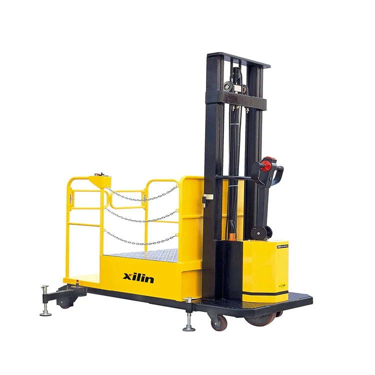 Xilin high-powered forklift 3.5m 4m 4.5m 400kg 0.4ton self-propelled Order Picker with platform